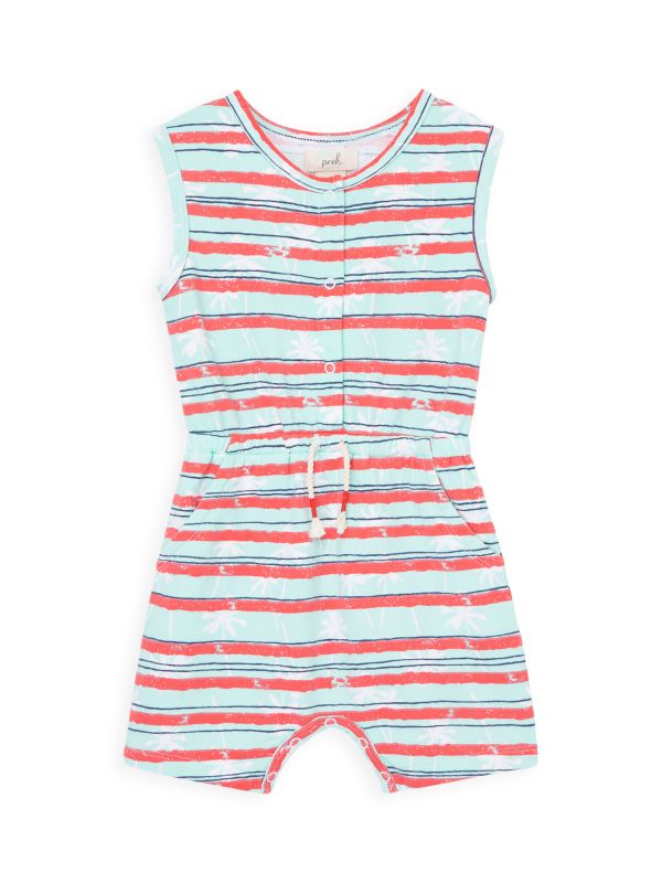 Peek Baby Boy's Palm Tree Stripe Romper